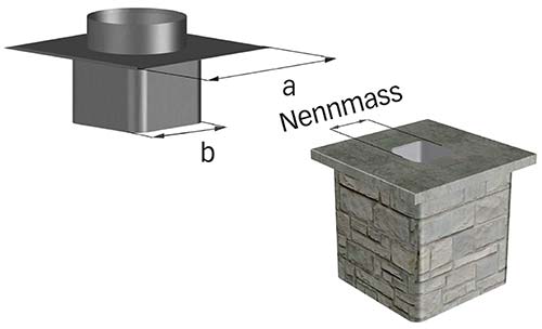 Ansatzteil Typ 4 - für gemauerte Kamine